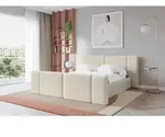 ALTDECOR Polsterbett mit Bettkasten - TEVO-Z - 140x200 - Beige - Bett mit Kopfteil
