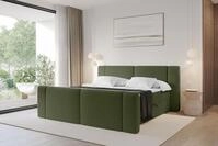 ALTDECOR Boxspringbett mit Fu&szlig;teil - H4 Matratze und Topper - EVON-Z - 160x200 -