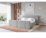 ALTDECOR Polsterbett mit Bettkasten - TEVO-Z - 200x200 - Grau - Bett mit Kopfteil und