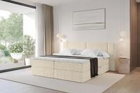 ALTDECOR Boxspringbett - H3 Matratze und Topper - EVON - 200x200 - Beige -