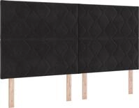 vidaXL LED Kopfteil Schwarz 180 cm Samt