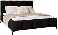 Bett mit Bettkasten 180x200cm Schwarz - Schwarz