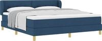 vidaXL Boxspringbett mit Matratze mit Kopfteil Blau 180 x 200 cm Stoff - Blau