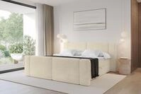 ALTDECOR Boxspringbett mit Fu&szlig;teil - H3 Matratze und Topper - EVON-Z - 160x200 -
