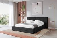 ALTDECOR Polsterbett mit Bettkasten - TEVO - 160x200 - Schwarz - Bett mit Matratze