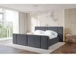ALTDECOR Polsterbett mit Bettkasten - RIVO-Z - 140x200 - Dunkelgrau - Bett mit