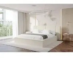 ALTDECOR Polsterbett mit Bettkasten - RIVO - 180x200 - Beige - Bett mit Matratze