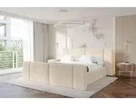 ALTDECOR Polsterbett mit Bettkasten - RIVO-Z - 140x200 - Beige - Bett mit Kopfteil