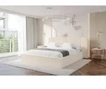 ALTDECOR Polsterbett mit Bettkasten - RIVO - 120x200 - Beige - Bett mit Matratze