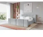 ALTDECOR Polsterbett mit Bettkasten - TEVO-Z - 160x200 - Grau - Bett mit Kopfteil und