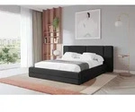 ALTDECOR Polsterbett mit Bettkasten - TEVO - 180x200 - Schwarz - Bett ohne Matratze,