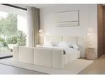 ALTDECOR Polsterbett mit Bettkasten - NILO-Z - 120x200 - Beige - Bett mit Matratze