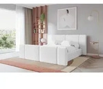ALTDECOR Polsterbett mit Bettkasten - TEVO-Z - 140x200 - Wei&szlig; - Bett mit Kopfteil