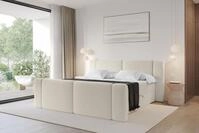 ALTDECOR Boxspringbett mit Fu&szlig;teil - H3 Matratze und Topper - EVON-Z - 160x200 -