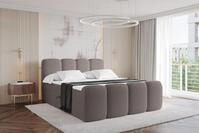 ALTDECOR Boxspringbett mit Fu&szlig;teil - H3 Matratze und Topper - NINA-Z - 140x200 -