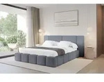 ALTDECOR Polsterbett mit Bettkasten - NILO - 200x200 - Grau - Bett ohne Matratze,