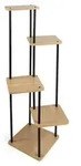 Metall Pflanzenst&auml;nder schwarz 5 Ebenen aus Holz - 107 x 30 cm - Blumentreppe...