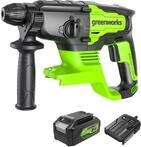 Greenworks GD24SDS2 Akku Bohrhammer SDS mit b&uuml;rstenlosem Motor, 0-1000 U/min,...