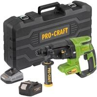 Procraft PHA40bb-c Akku Bohrhammer 20 V 2,6 J SDS plus Brushless + 1x Akku 4,0...