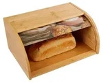 Bambus Brotkasten mit Rolldeckel und Brotauswahl-Motiv 38 x 28 x 18 cm...