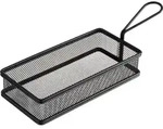 APS 40628 Servier-Frittierkorb SNACKHOLDER, Edelstahl, 21,5 x 10,5 cm, H&ouml;he 4,5 cm,