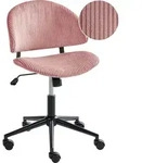 BELIANI B&uuml;rostuhl Rosa Cord Drehbar H&ouml;henverstellbar Modernes Design Retro...