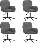 vidaXL B&uuml;rost&uuml;hle 4 Stk. 54 x 55 x 90 cm Dunkelgrau Samt - Dunkelgrau