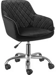 tectake&reg; Drehstuhl Nancy dick gepolstert, mit gestepptem Samtbezug stabiles