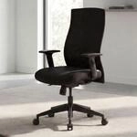 FineBuy B&uuml;rostuhl Bezug Stoff Schwarz Schreibtischstuhl Design Chefsessel...