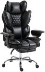 HOMCOM B&uuml;rostuhl Ergonomischer Chefsessel mit Fu&szlig;st&uuml;tze, bis 180 kg,...