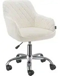 tectake&reg; Drehstuhl Nancy dick gepolstert, mit gestepptem Boucl&eacute;-Bezug stabiles