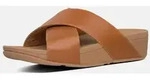 FitFlop Lulu Cross Slide Sandals Leather BRAUN 36 - 36