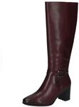 Caprice Damen Langschaft Stiefel aus Leder mit Blockabsatz und Riemen -...