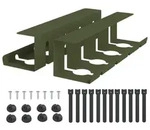 vidaXL Unter dem Schreibtisch Kabelmanagement Tray 2 Stk. Olivgr&uuml;n - Gr&uuml;n