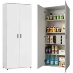 Mehrzweckschrank 75 cm breit mit Einlegeb&ouml;den 75x35x184 cm (BxTxH) Wei&szlig;, mit 2