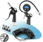STAHLWERK Druckluft Set Reifenf&uuml;ller Schlauch 5m Ausblaspistole 3-fach...