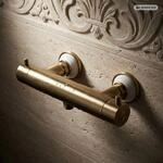 PaulGurkes Dusch-Thermostat Retro mit Keramik Mischbatterie Antike Bronze...