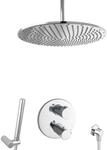 PaulGurkes Unterputz Duschsystem mit Thermostat 40cm Regenbrause