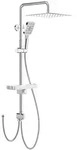 12-Zoll chromplattierter quadratischer Duschkopf-Set mit Doppel-Funktion und