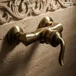 PaulGurkes bronze Duscharmatur Messing Antik Aufputz Retro Nostalgie