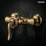 PaulGurkes Gold Duscharmatur Aufputz Retro Nostalgie Mischbatterie