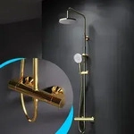 AM.PM Duschsystem Regendusche mit Thermostat 38&deg;C Edelstahl Duscharmatur Set...