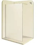 i-flair Duschabtrennung Walk In 80x200 cm aus satiniertem Sicherheitsglas mit...