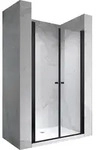 i-flair Duscht&uuml;r 120-124 cm - H&ouml;he: 195 cm, schwarze Duschabtrennung aus