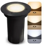 SSC-LUXon KALPA LED Bodeneinbaustrahler rund schwarz GU10 3W drei einstellbaren