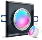 SSC-LUXon Einbau Spot ALINA LED flach quadratisch schwarz dimmbar aus Glas...