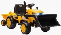 AIYAPLAY Kinder Elektro Bagger 12V mit Anh&auml;nger Schaufel Musik LED-Lichter USB...