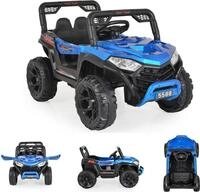 Moni Kinder Elektroauto Buggy Fast UTV 5588 metallic Fernbedienung MP3 USB Gurt blau