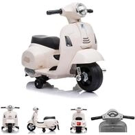 Moni Kinder Elektromotorrad Vespa GTS Super Sport, Roller, Frontleuchten, Hupe