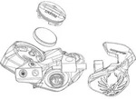 Sram Axs Pod Ultimate Left Klemme Silber Silber One Size - Silber